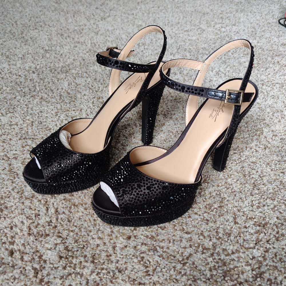Thalia Sodi Bridget Rhinestone-Encrusted Platform Dress Sandals